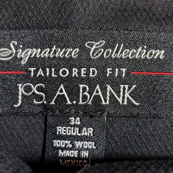 Jos A Bank Tailored Fit Men Navy Wool Dress Pants Size 34x31 - Picture 5 of 10